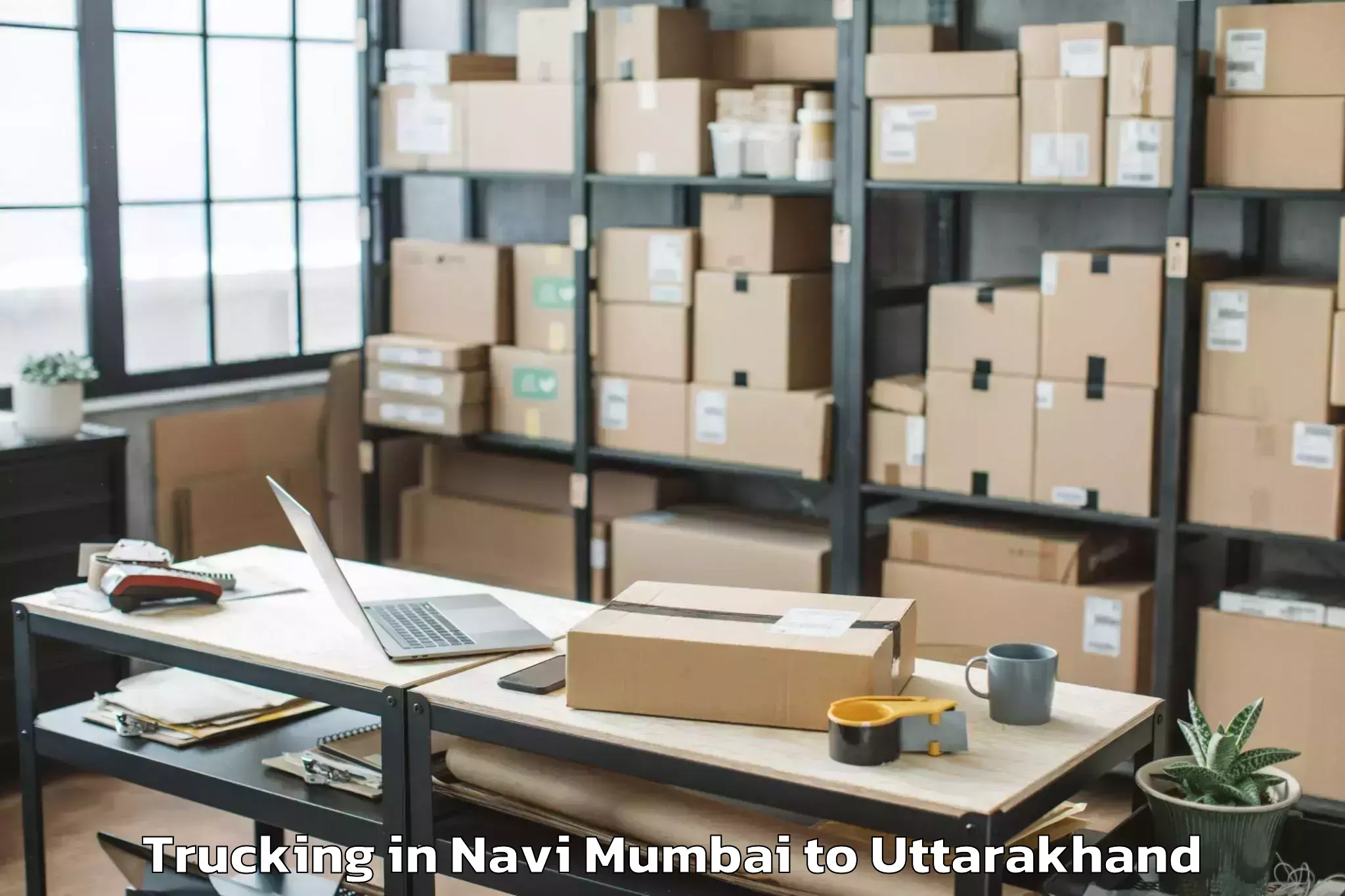 Top Navi Mumbai to Lalkuan Trucking Available